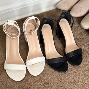 Elegant Black and White Women's Heels